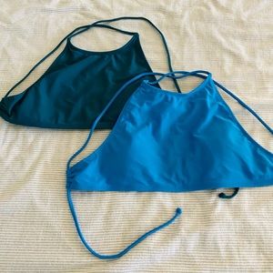 Two Volcom bathing suit tops sz. Large